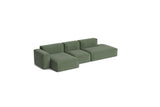 HAY Mags Soft Low Armrest 3-Pers. Sofa mit abnehmbarem Bezug, Kombination 4 links - 
Linara - 100
 - Jacobsen Plus