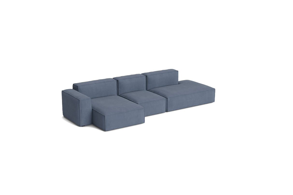 HAY Mags Soft Low Armrest 3-Pers. Sofa mit abnehmbarem Bezug, Kombination 4 links - Linara - 198 - Jacobsen Plus