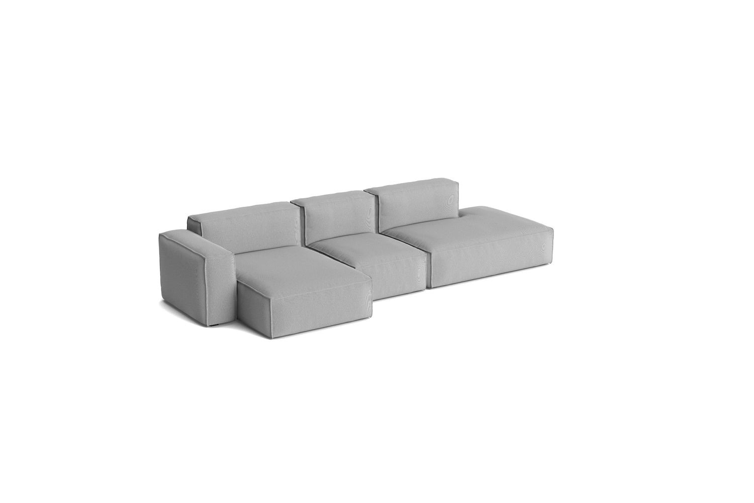HAY Mags Soft Low Armrest 3-Pers. Sofa mit abnehmbarem Bezug, Kombination 4 links