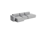 HAY Mags Soft Low Armrest 3-Pers. Sofa mit abnehmbarem Bezug, Kombination 4 links - Hallingdal - 130 - Jacobsen Plus