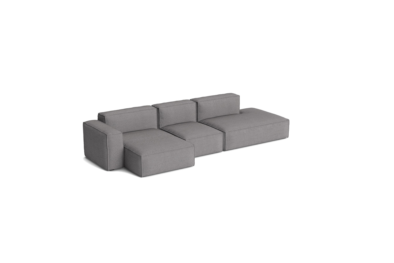 HAY Mags Soft Low Armrest 3-Pers. Sofa mit abnehmbarem Bezug, Kombination 4 links