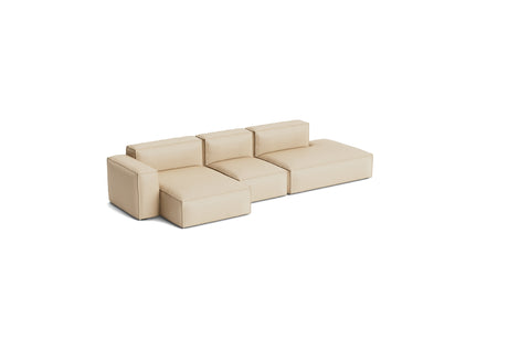 HAY Mags Soft Low Armrest 3-Pers. Sofa mit abnehmbarem Bezug, Kombination 4 links - Hallingdal - 220 - Jacobsen Plus