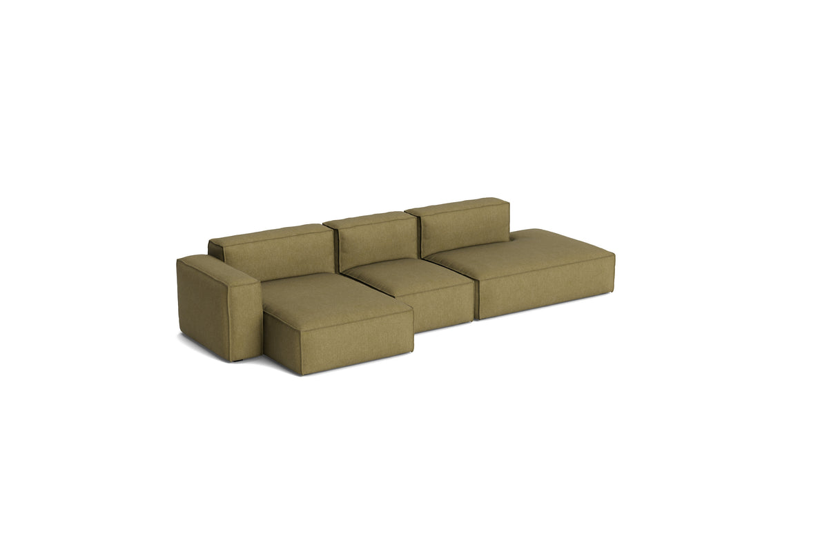 HAY Mags Soft Low Armrest 3-Pers. Sofa mit abnehmbarem Bezug, Kombination 4 links - Metaphor - 026 - Jacobsen Plus