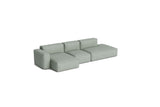 HAY Mags Soft Low Armrest 3-Pers. Sofa mit abnehmbarem Bezug, Kombination 4 links - Osumi - 06 - Jacobsen Plus