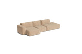 HAY Mags Soft Low Armrest 3-Pers. Sofa mit abnehmbarem Bezug, Kombination 4 links - Overlap - 01 - Jacobsen Plus