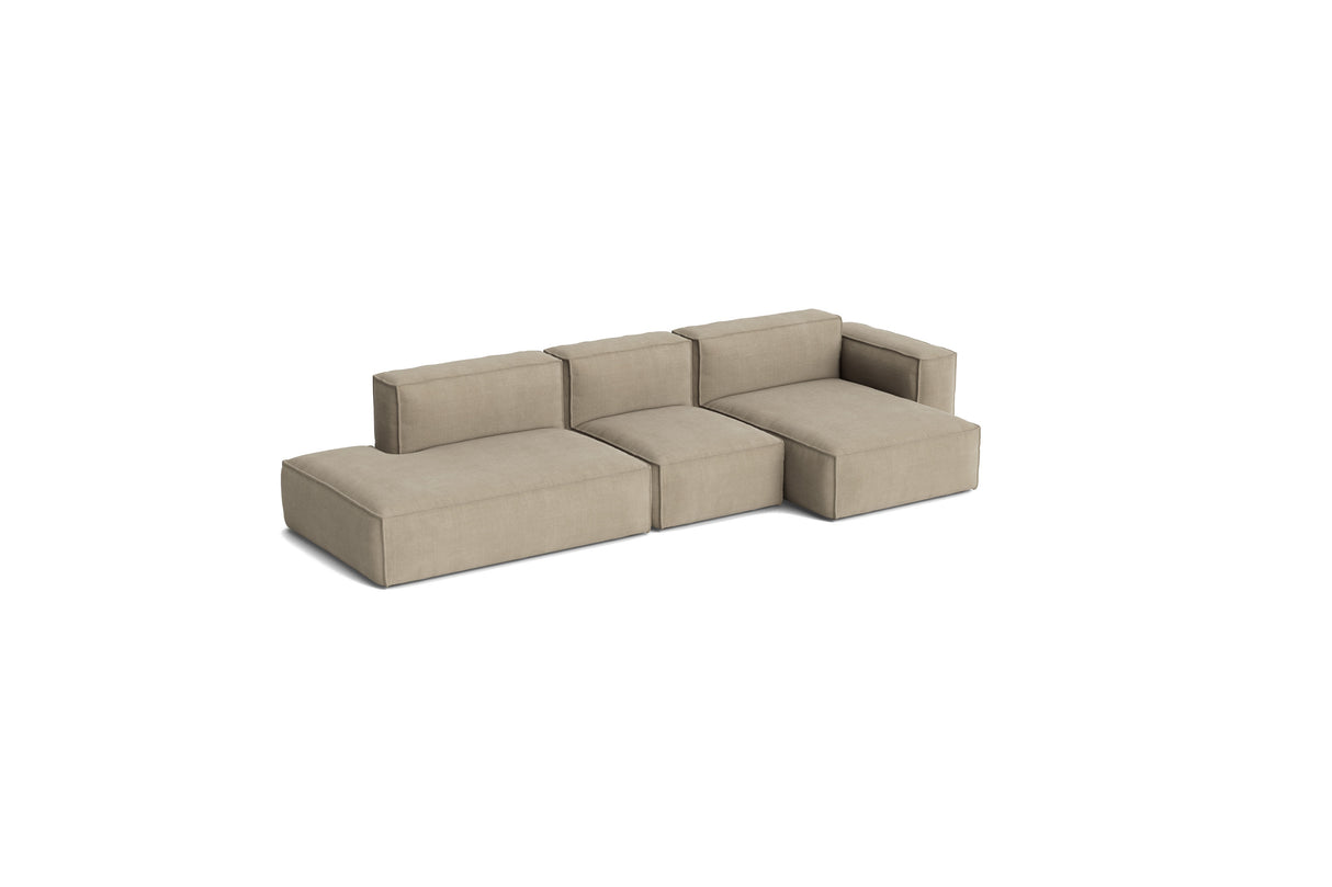 HAY Mags Soft Low Armrest 3 Pers. Sofa mit abnehmbarem Bezug, Kombination 4 rechts - Linara - 216 - Jacobsen Plus