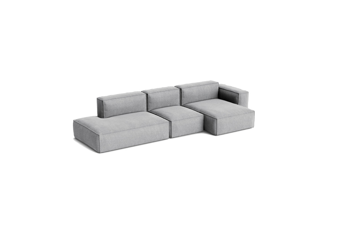 HAY Mags Soft Low Armrest 3 Pers. Sofa mit abnehmbarem Bezug, Kombination 4 rechts - Hallingdal - 130 - Jacobsen Plus