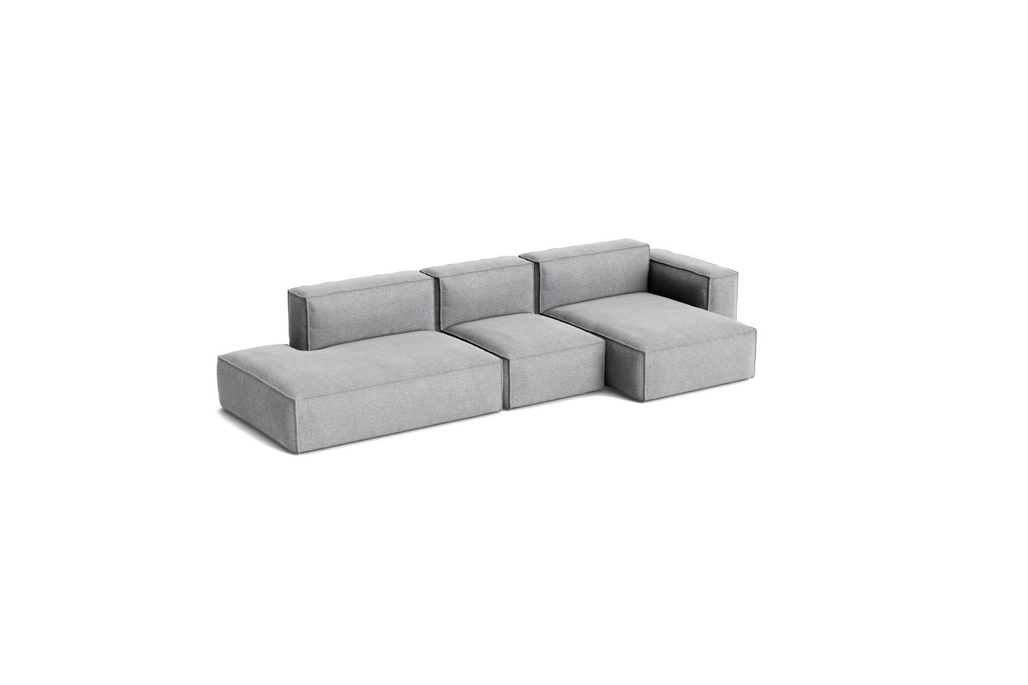 HAY Mags Soft Low Armrest 3 Pers. Sofa mit abnehmbarem Bezug, Kombination 4 rechts