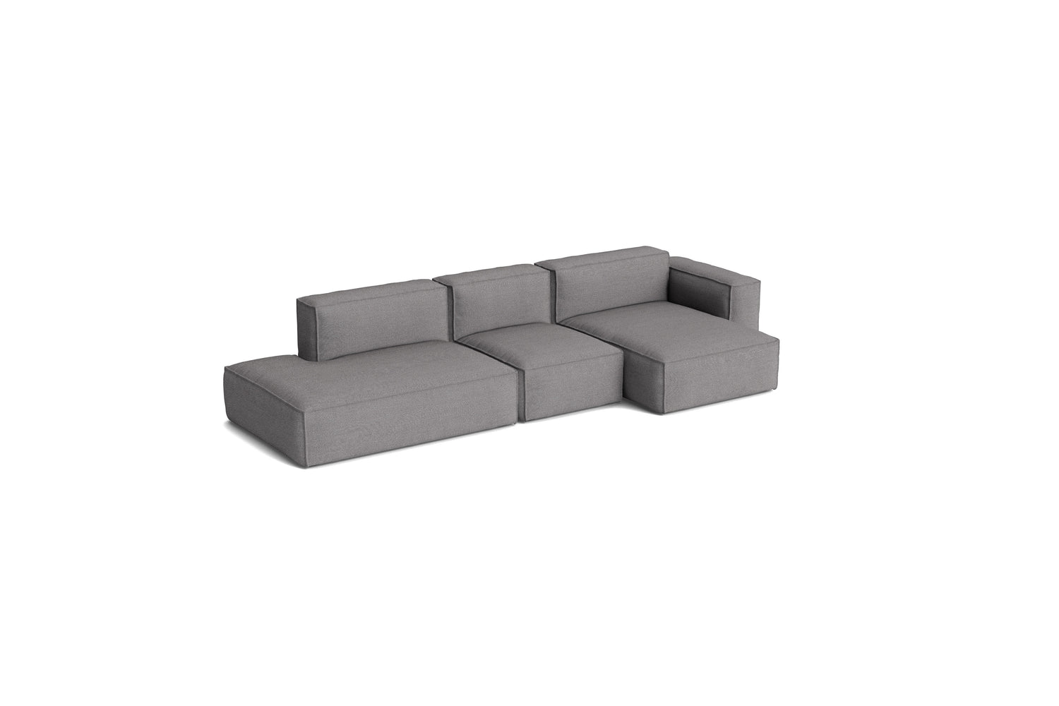 HAY Mags Soft Low Armrest 3 Pers. Sofa mit abnehmbarem Bezug, Kombination 4 rechts