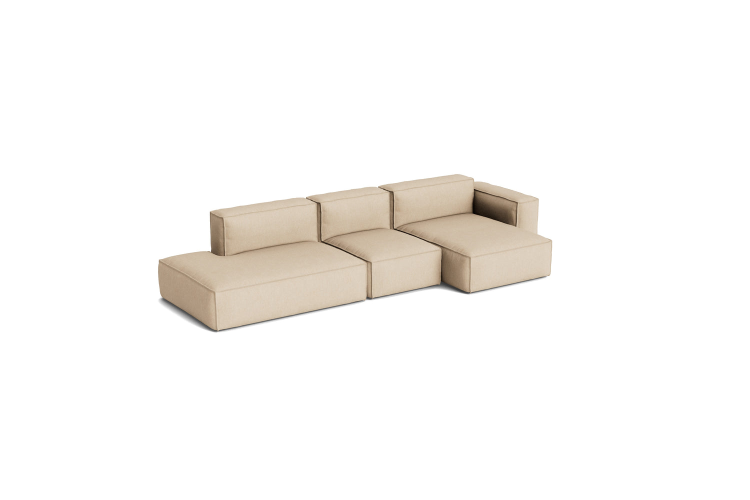 HAY Mags Soft Low Armrest 3 Pers. Sofa mit abnehmbarem Bezug, Kombination 4 rechts