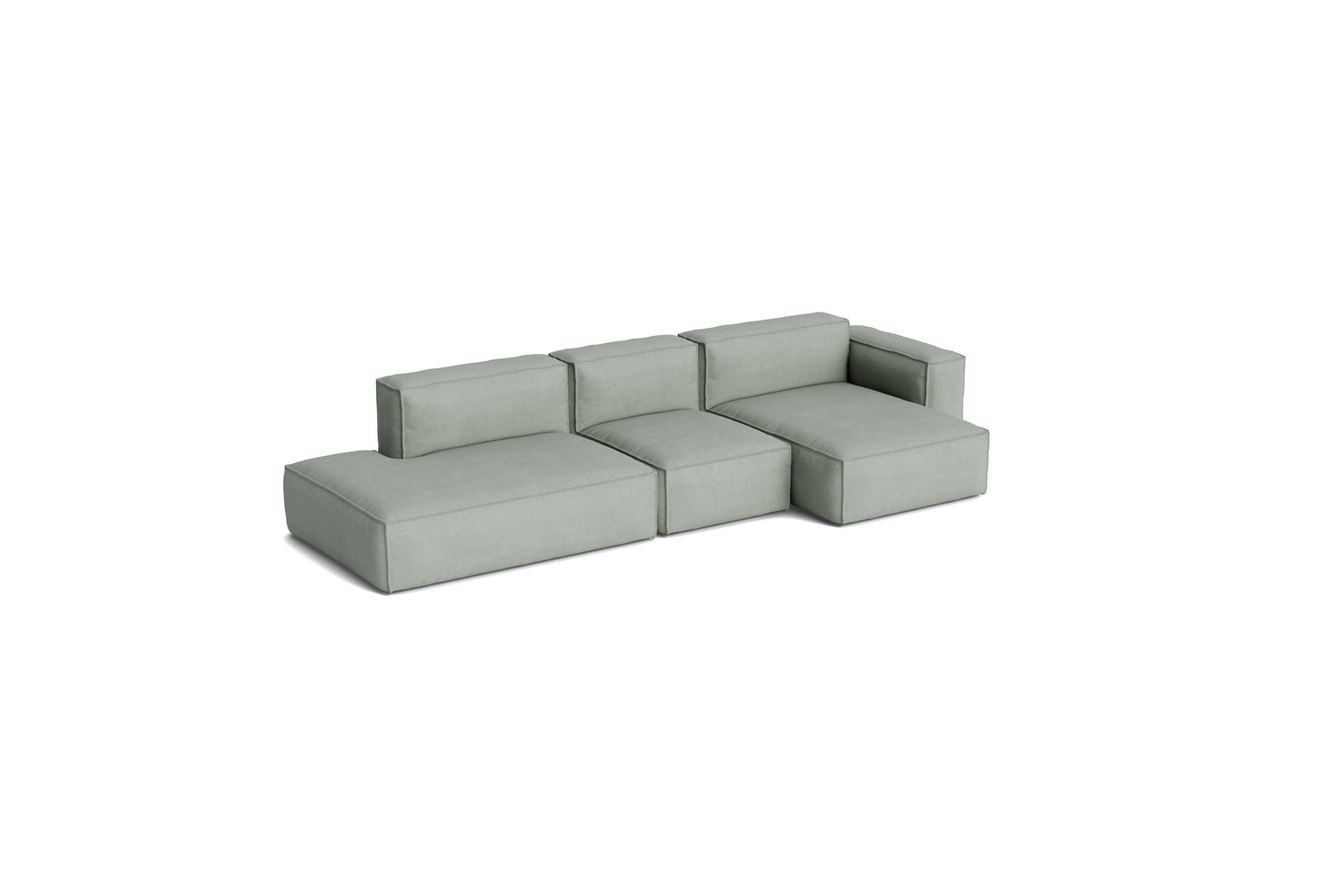 HAY Mags Soft Low Armrest 3 Pers. Sofa mit abnehmbarem Bezug, Kombination 4 rechts