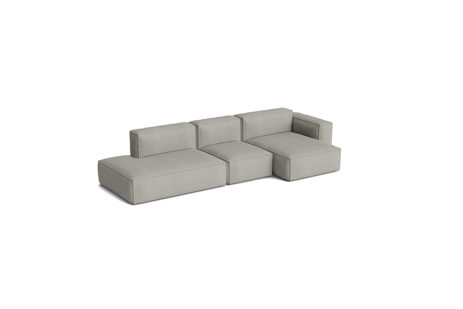 HAY Mags Soft Low Armrest 3 Pers. Sofa mit abnehmbarem Bezug, Kombination 4 rechts