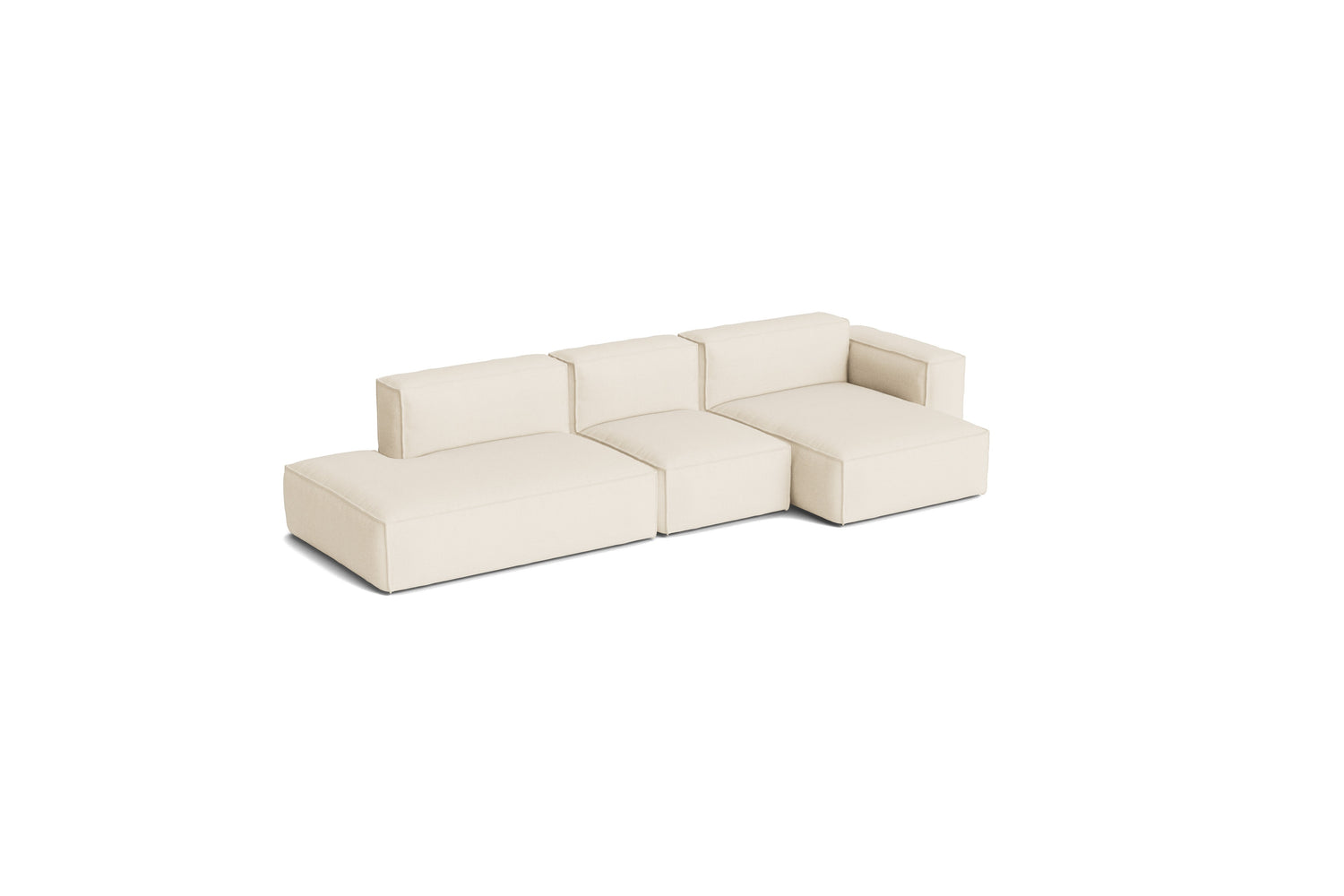 HAY Mags Soft Low Armrest 3 Pers. Sofa mit abnehmbarem Bezug, Kombination 4 rechts
