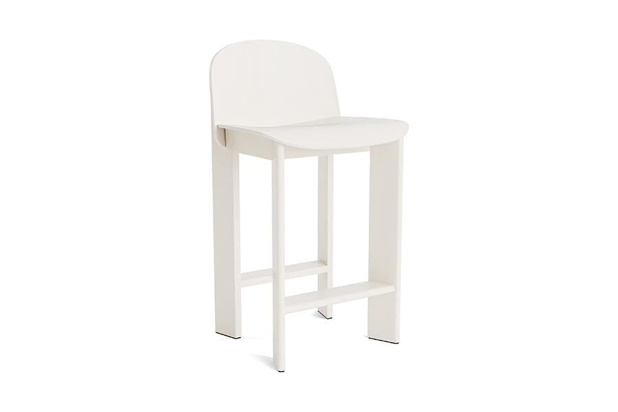 Chisel 35 niedriger Barhocker von HAY - Cream White lackierte Buche - Jacobsen Plus