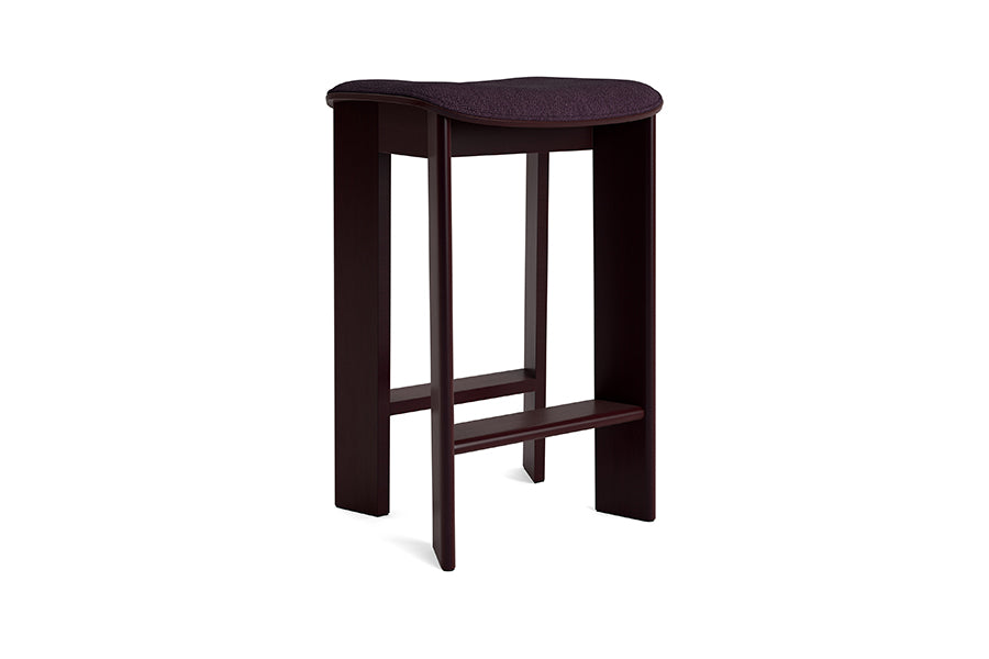  - Dunkel bordeaux lackierte Buche – Polster: Turf Burgundy - Jacobsen Plus