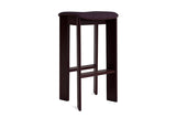 Chisel 30 hoher Barhocker, m. Polsterung von HAY - Dunkel bordeaux lackiert Buche – Polsterung: Turf Burgundy - Jacobsen Plus