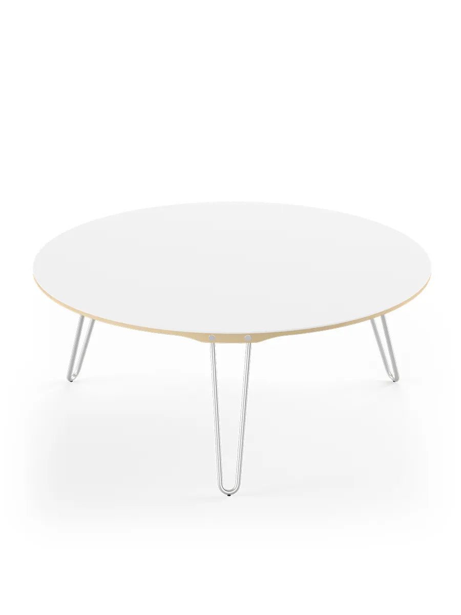 AK1851 Couchtisch von Naver Collection - Esche Weißöl / H: 42 cm / Rostfreier Stahl - Jacobsen Plus