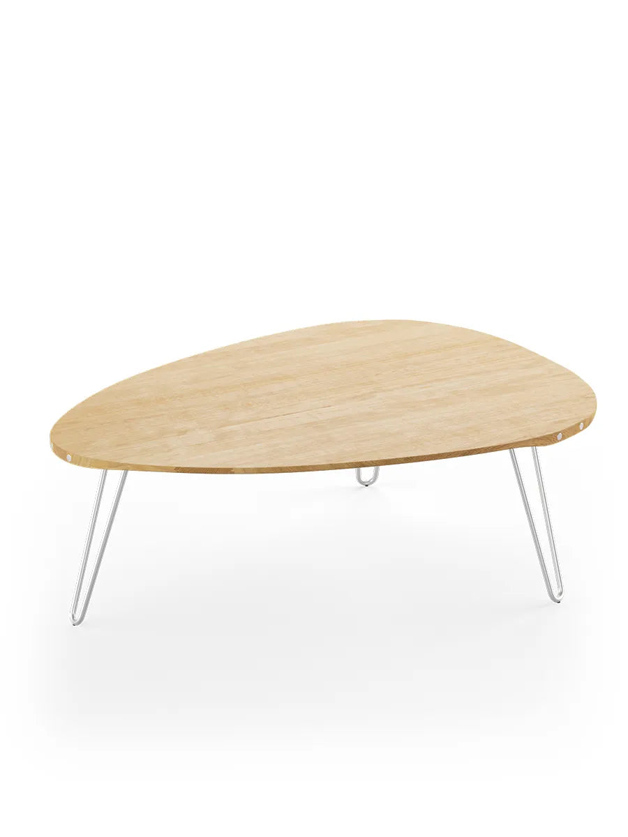 AK1860 Couchtisch von Naver Collection - Esche Öl / H: 30 cm / Rostfreier Stahl - Jacobsen Plus