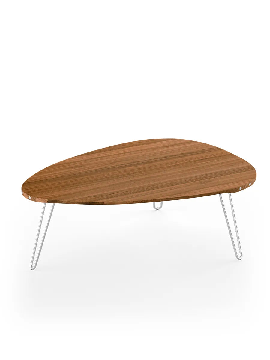 AK1860 Couchtisch von Naver Collection - Walnussöl / H: 42 cm / Rostfreier Stahl - Jacobsen Plus