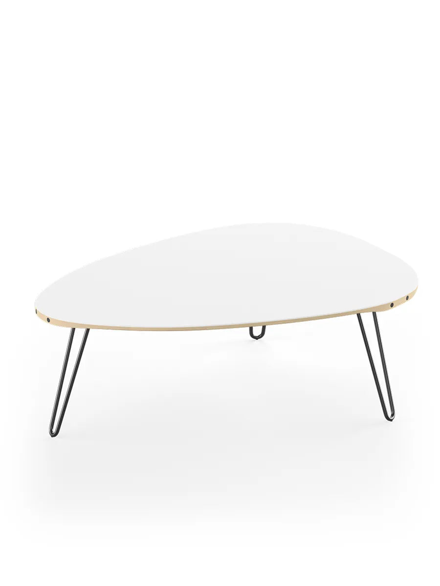 AK1861 Sofabord fra Naver Collection - Ask hvidolie / H: 30 cm / Sort pulverlakeret - Jacobsen Plus