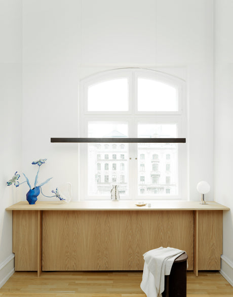 I Model Pendelleuchte, kabellos von Anour - Kupfer / 100 cm / Gebürstet - Jacobsen Plus