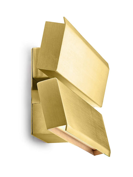 Papilio Double Wandleuchte, brushed brass von Anour - 2 - Jacobsen Plus