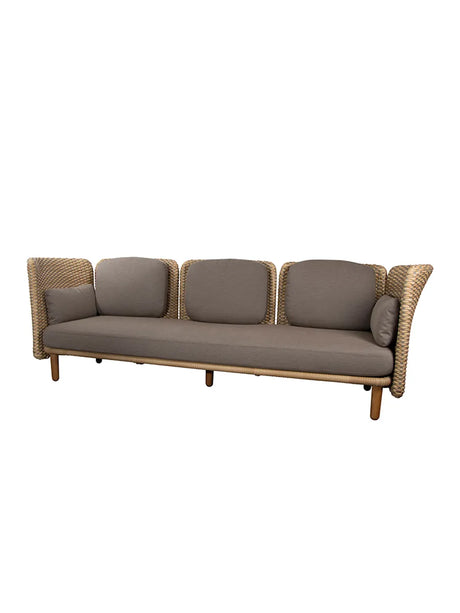 Arch 3-pers. Sofa mit niedriger Armlehne/Rückenlehne von Cane-line - 1 - Jacobsen Plus