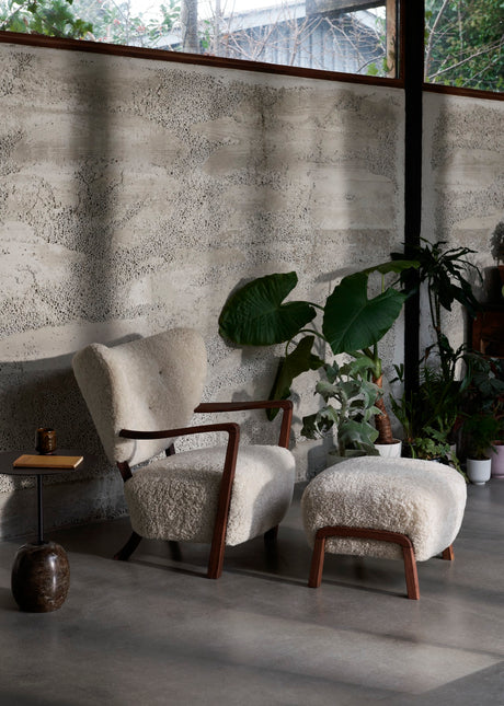 Wulff lænestol inkl. skammel, - Sheepskin Moonlight fra &Tradition - 1 - Jacobsen Plus