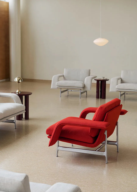 Meantime AV29 Lounge Chair von &Tradition - Fiord 0571 / Poliertes Aluminium - Jacobsen Plus