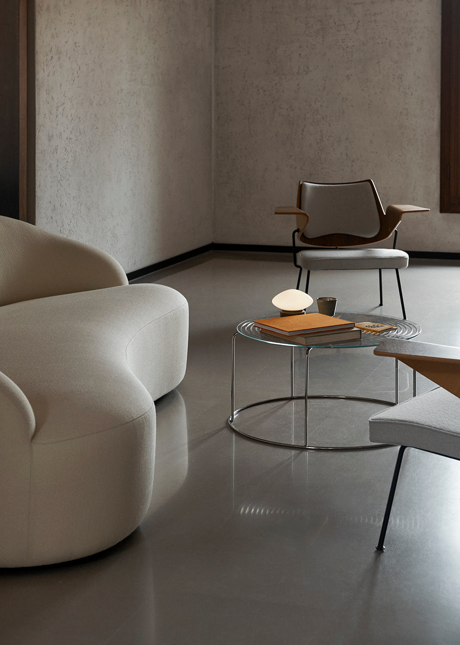 &Tradition Wire VP17 Couchtisch mit Glasplatte