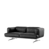 Noble Black Leder - poliert Gestell