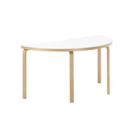 Aalto Table Half-Round 96, Ø150 cm von Artek - Weißes Laminat - Jacobsen Plus