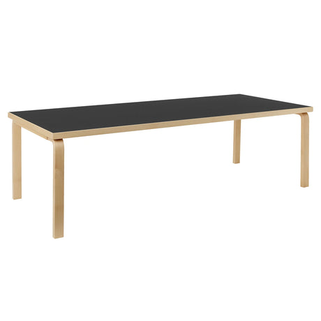 Aalto Table Rectangular 86A, 240x100 cm von Artek - Sort Linoleum - Jacobsen Plus