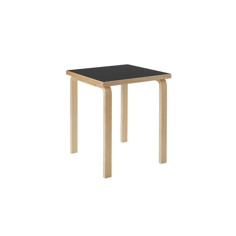 Aalto Table Square 80C, 60x60 cm von Artek - Sort Linoleum - Jacobsen Plus