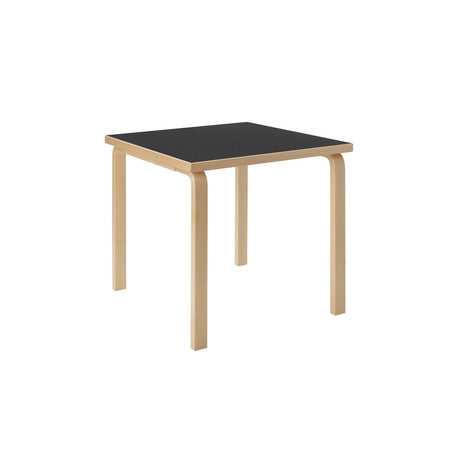 Aalto Tisch Square 81C, 75x75 cm von Artek - Sort Linoleum - Jacobsen Plus