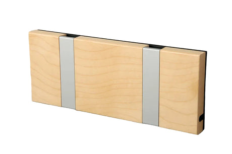 KNAX Garderobenleiste mit zwei Haken von LoCa - Ahorn / Graue Haken - Jacobsen Plus