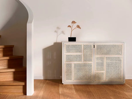Air Sideboard, weiß/rohr von Design House Stockholm - 3 - Jacobsen Plus