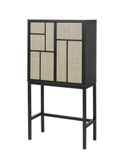 Air Cabinet, schwarz/rohrgeflecht von Design House Stockholm