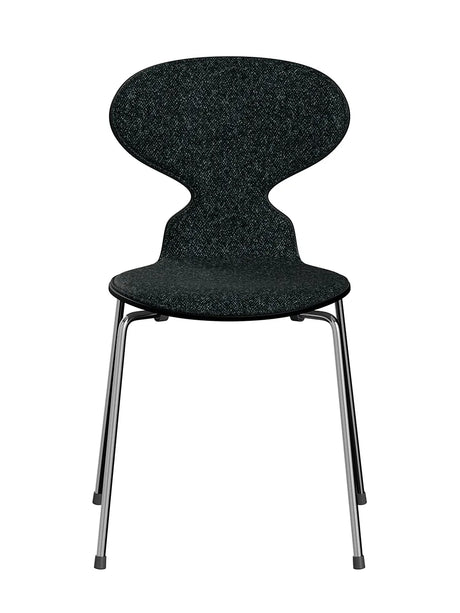 3101 Myren Stol, forsidepolstret af Arne Jacobsen - Sortfarvet ask-Vanir 193 tekstil / Krom - Jacobsen Plus