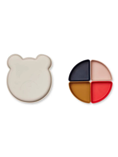 Arne unterteilte Teller, Mr bear sandy multi mix von Liewood - 4 - Jacobsen Plus