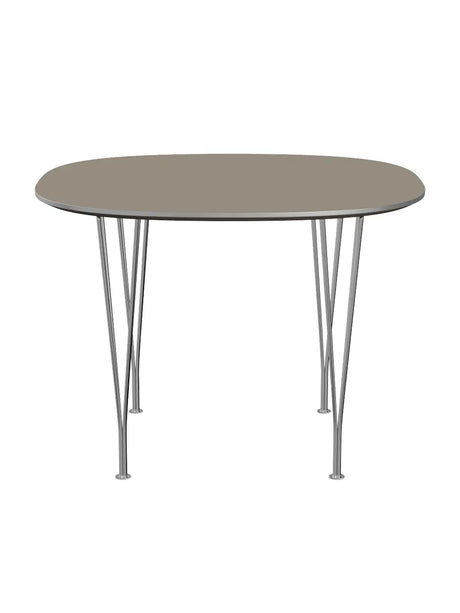 Piet Hein B603 Esstisch, 100 x 100 cm von Fritz Hansen - Brown Ottawa m. Alukant (Sonderfarbe) - Jacobsen Plus