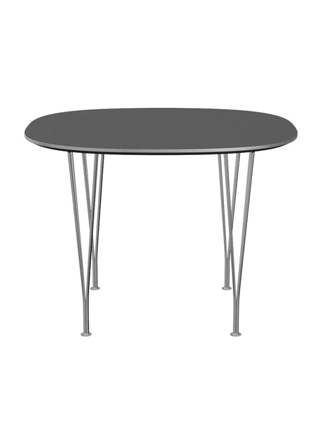 Piet Hein B603 Esstisch, 100 x 100 cm von Fritz Hansen - Grey Bromo m. Alukant (Spezialfarbe) - Jacobsen Plus
