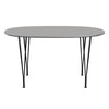 Grey Efeso mit Aluminiumkante - Schwarzes Gestell