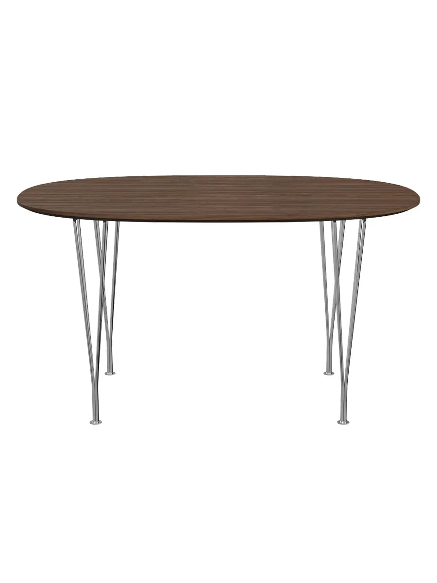 Piet Hein B611 Superellipse Esstisch, 135 x 90 cm von Fritz Hansen - Walnussfurnier mit Furnierkante - Jacobsen Plus