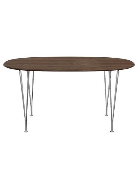 Piet Hein B612 Superellipse Esstisch, 150 x 100 cm von Fritz Hansen - Walnussfurnier mit Furnierkante - Jacobsen Plus