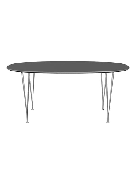 Piet Hein B616 Superellipse Esstisch, 170 x 100 cm fra Fritz Hansen - Grey Bromo m. Alukant (Spezialfarbe) - Jacobsen Plus