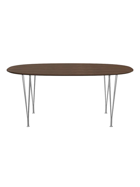 Piet Hein B616 Superellipse Esstisch, 170 x 100 cm fra Fritz Hansen - Walnussfurnier mit Furnierkante - Jacobsen Plus