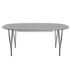 Grey Efeso mit Aluminiumkante - Schwarzes Gestell
