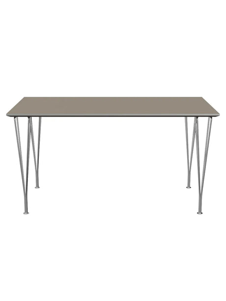 Piet Hein B637 Esstisch, 140 x 80 cm fra Fritz Hansen - Brown Ottawa m. Alukant (Sonderfarbe) - Jacobsen Plus
