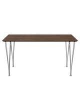 Piet Hein B637 Spisebord, 140 x 80 cm fra Fritz Hansen - Valnød finér m. finérkant - Jacobsen Plus
